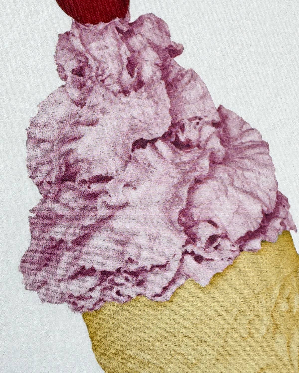 Canonbury Press Rose Chantilly Cream Greeting Card