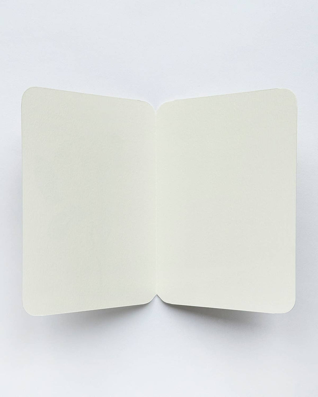 Open Card with blank pages on a white background