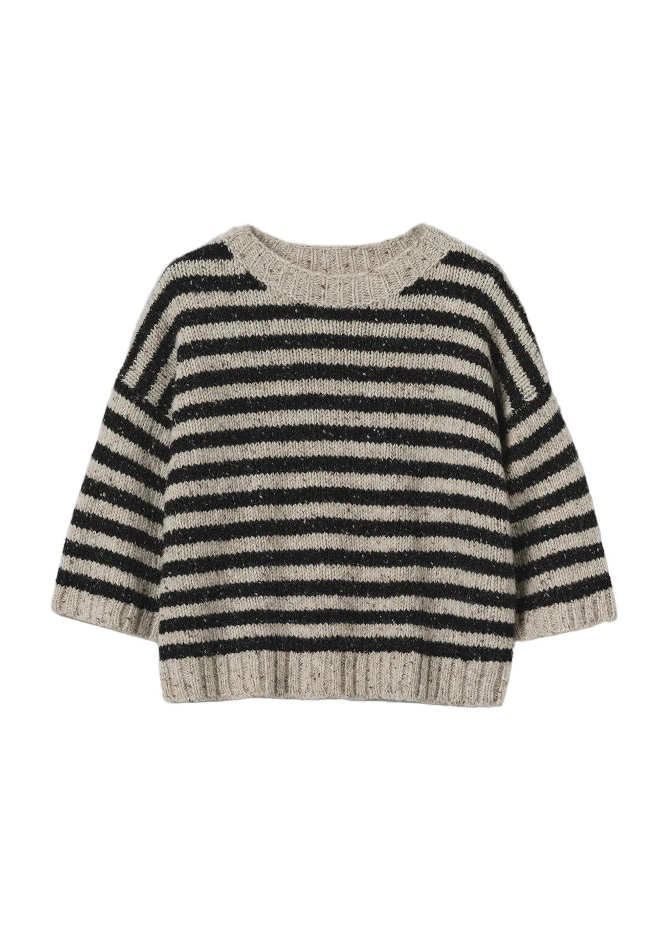 Striped sweater on a light gray background
