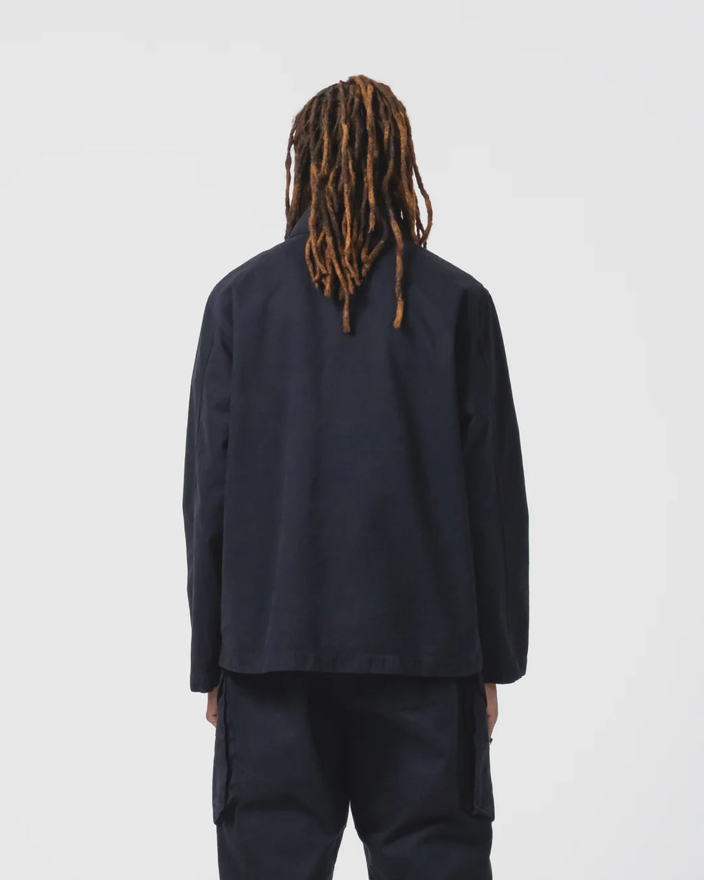 EAT DUST FISHERMAN SHIRT GABARDINE SATIN FOSSIL INKT