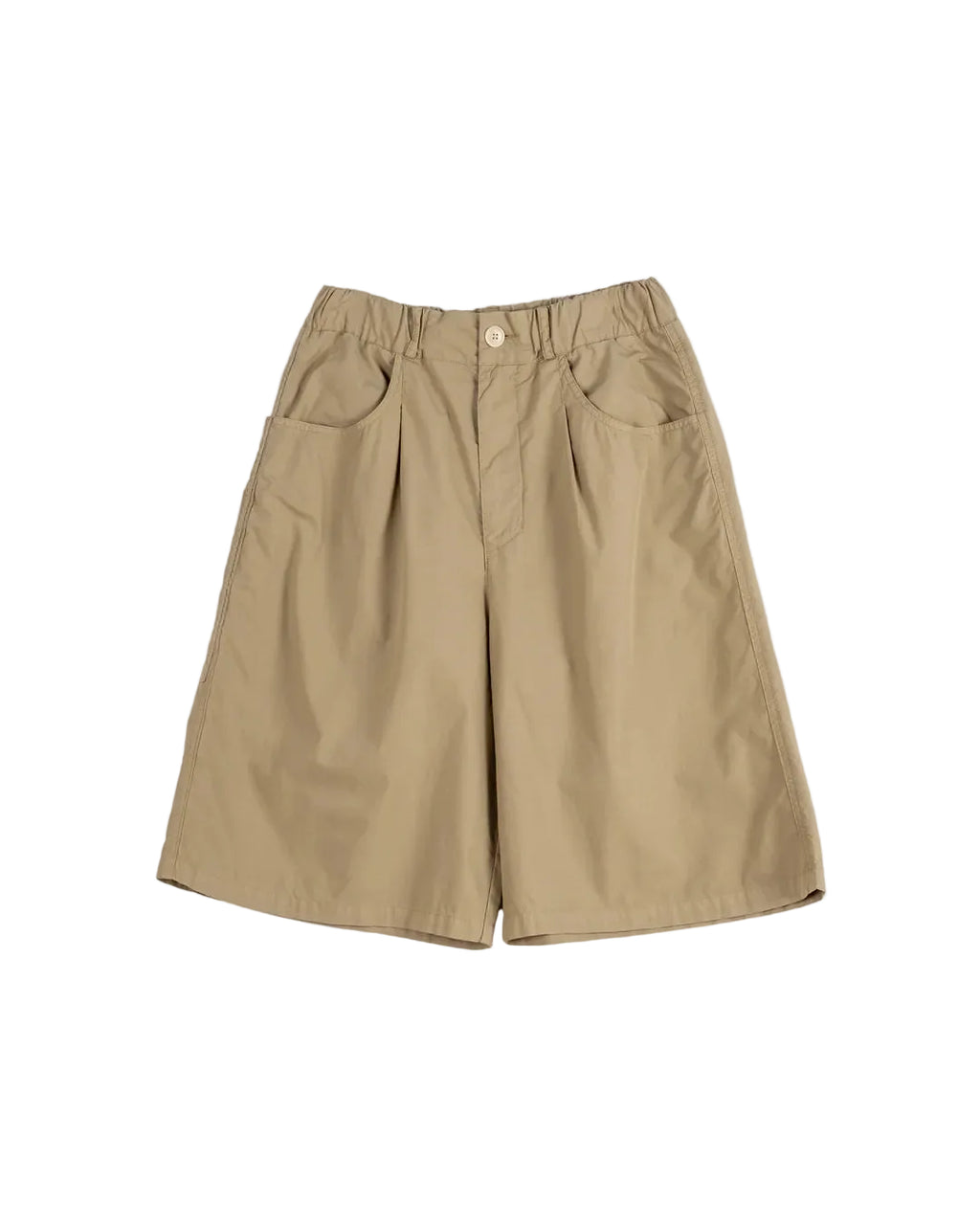 Beige Girls of Dust / Eat Dust shorts on white background