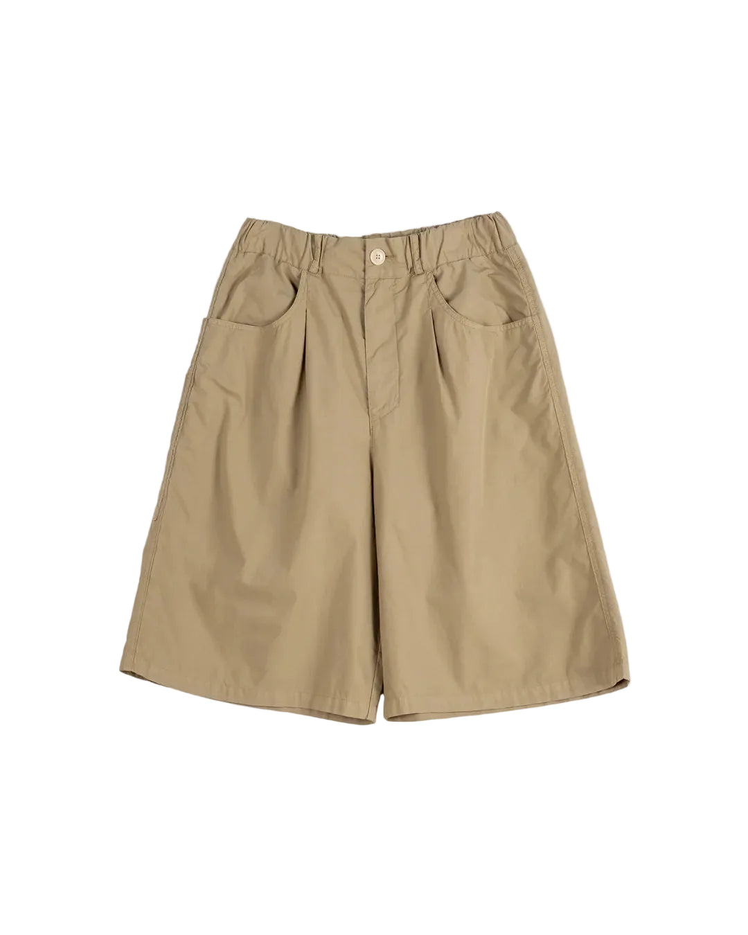 Beige Girls of Dust / Eat Dust shorts on white background