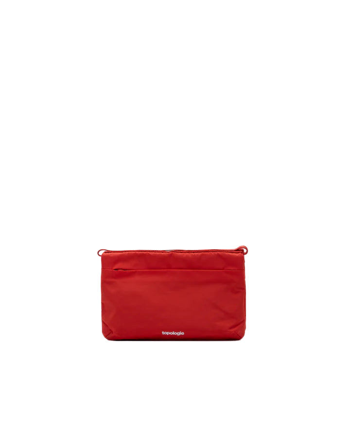 red bag on white background 