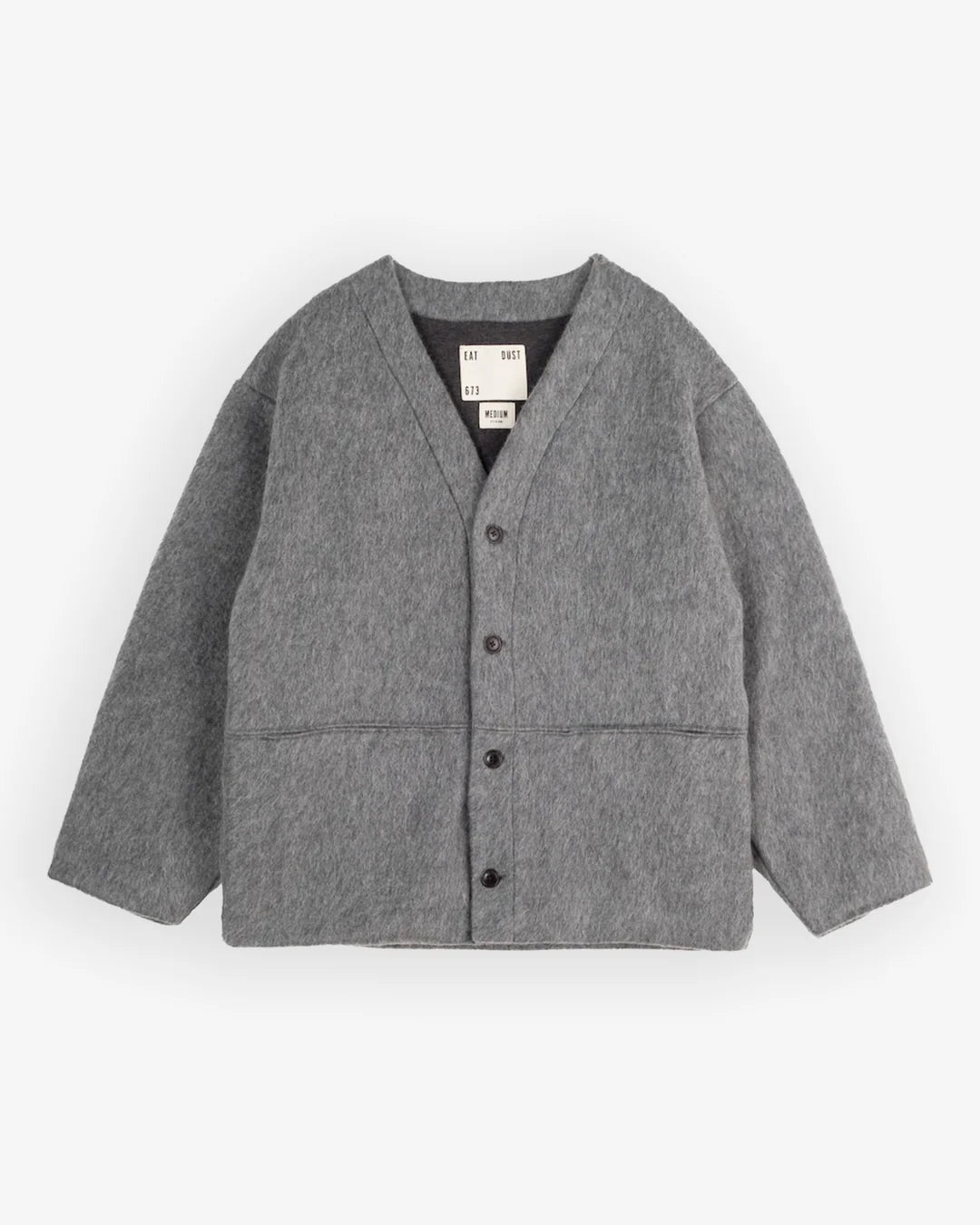 Girls of Dust grey cardigan on a white background
