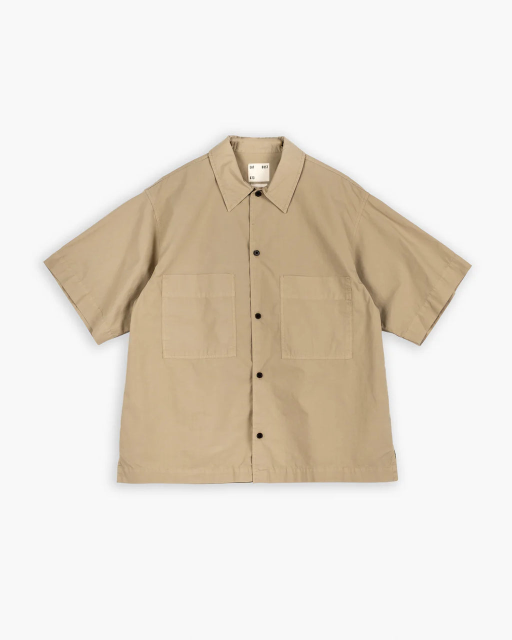 Beige Girls of Dust \ Eat Dust shirt  with short sleeves on a white background