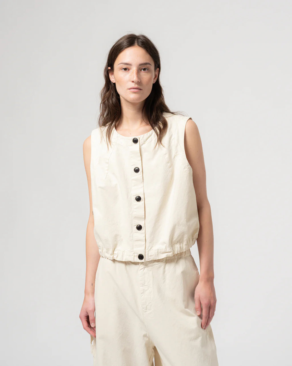 GIRLS OF DUST VESTON COTTON LINEN WHEAT
