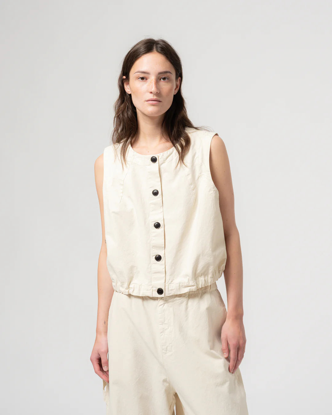 GIRLS OF DUST VESTON COTTON LINEN WHEAT