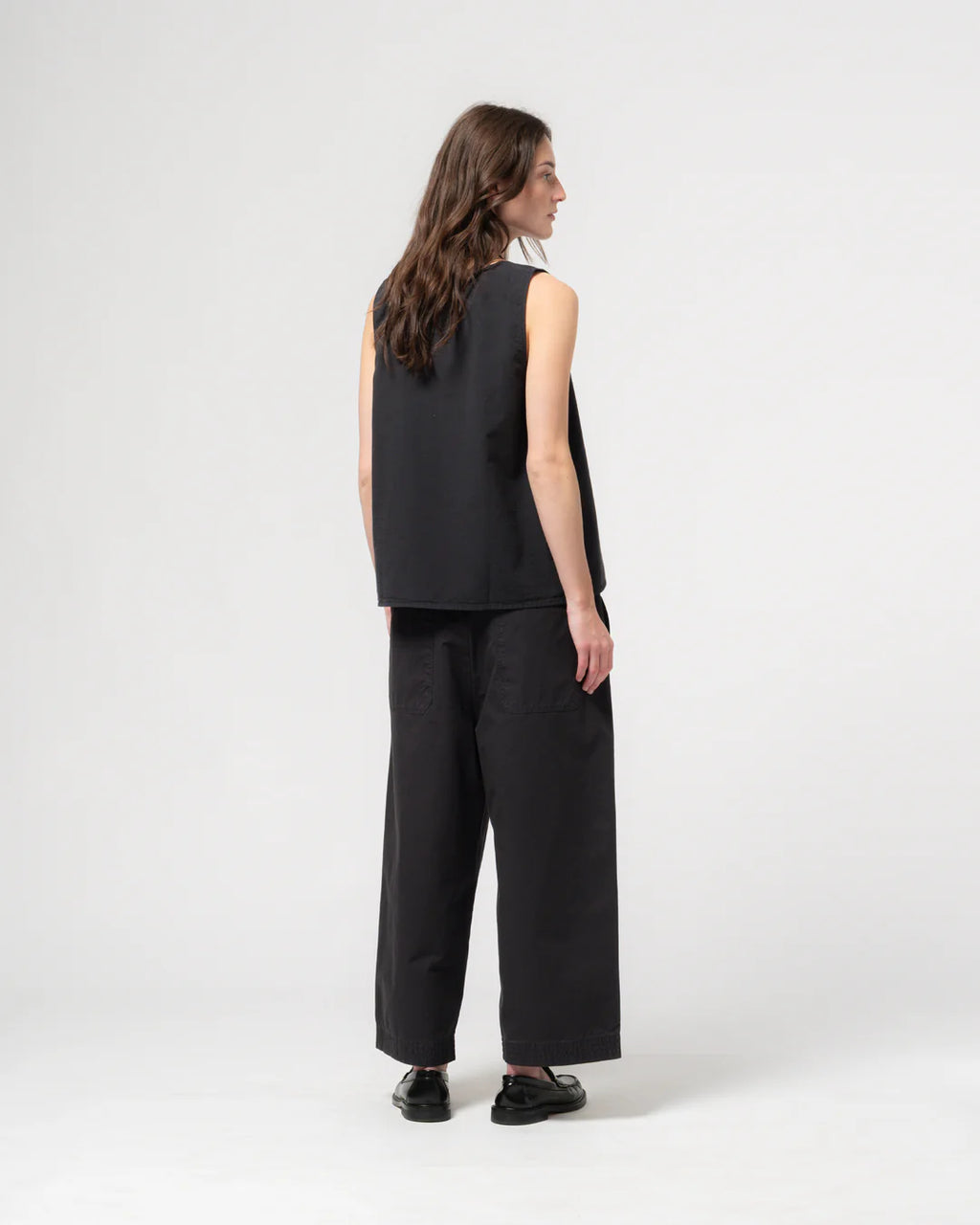 GIRLS OF DUST | EAT DUST  UNISEX ZEN TROUSERS IN CRISPY COTTON MIDNIGHT