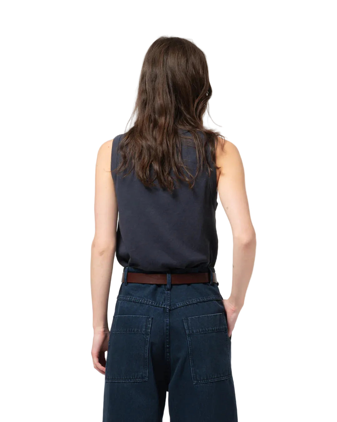 Girls of Dust navy tank top on a white background 