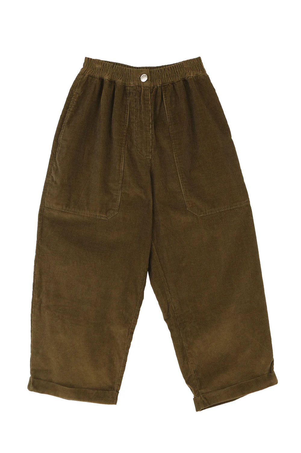 LF Markey Beckett Cropped Cord Trouser in Dark Olive