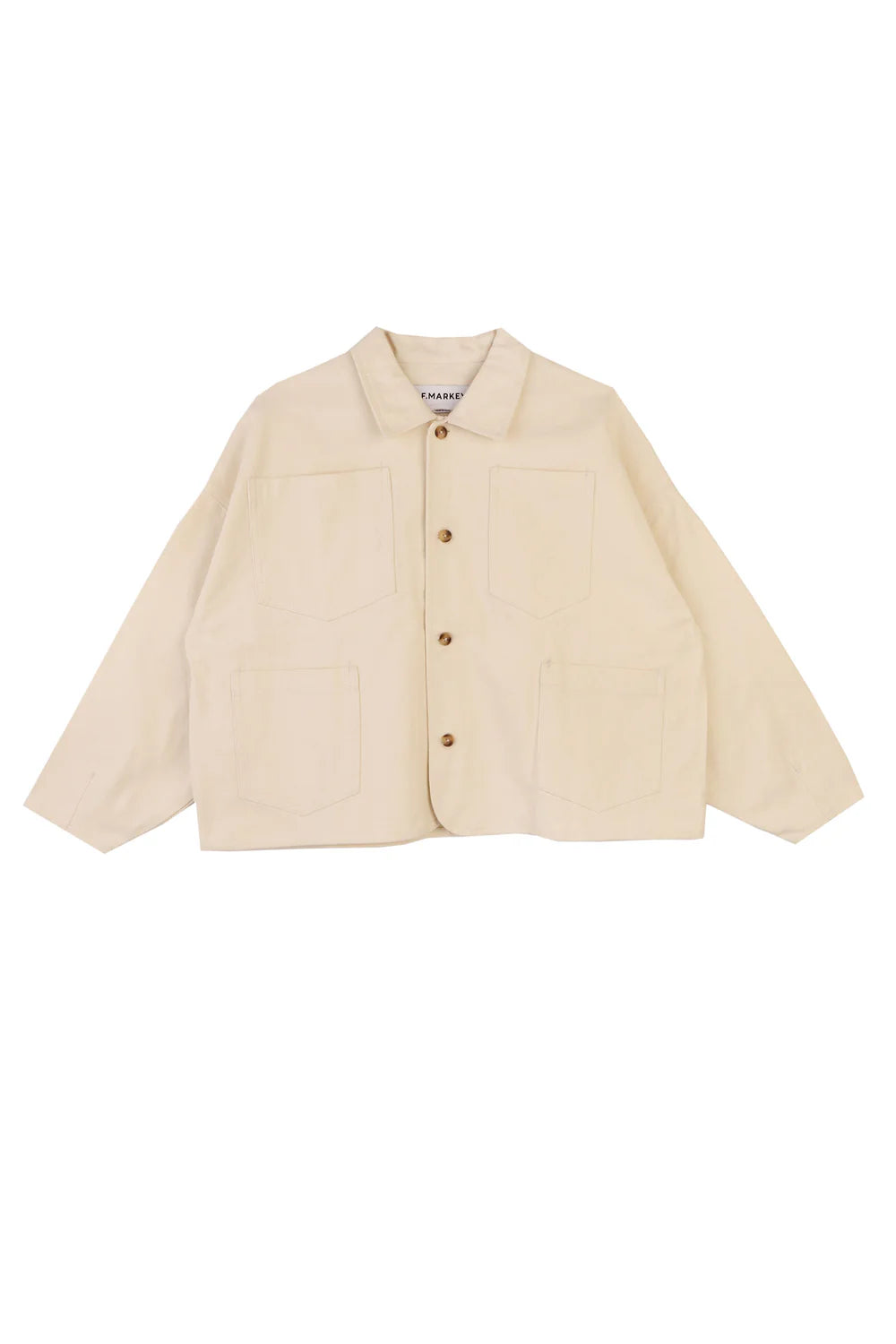Ecru LF Markey jacket with buttons on a white background