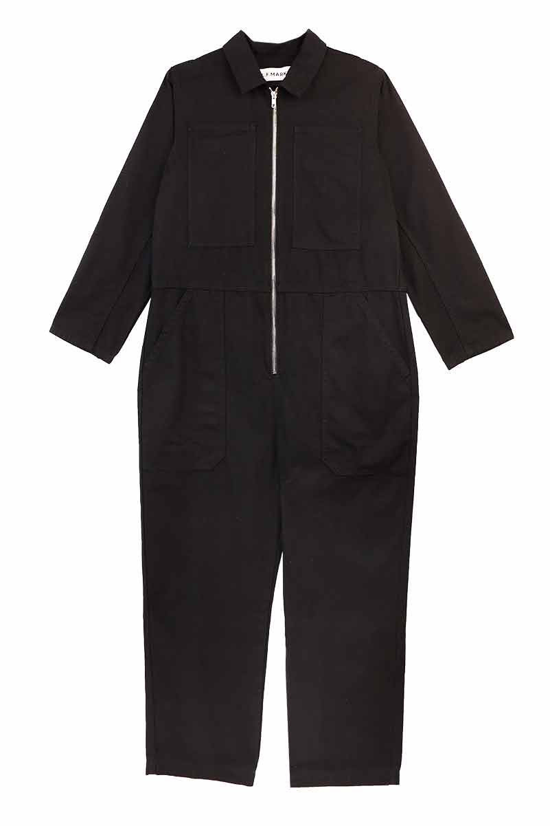 Black LF Markey jumpsuit on a white background