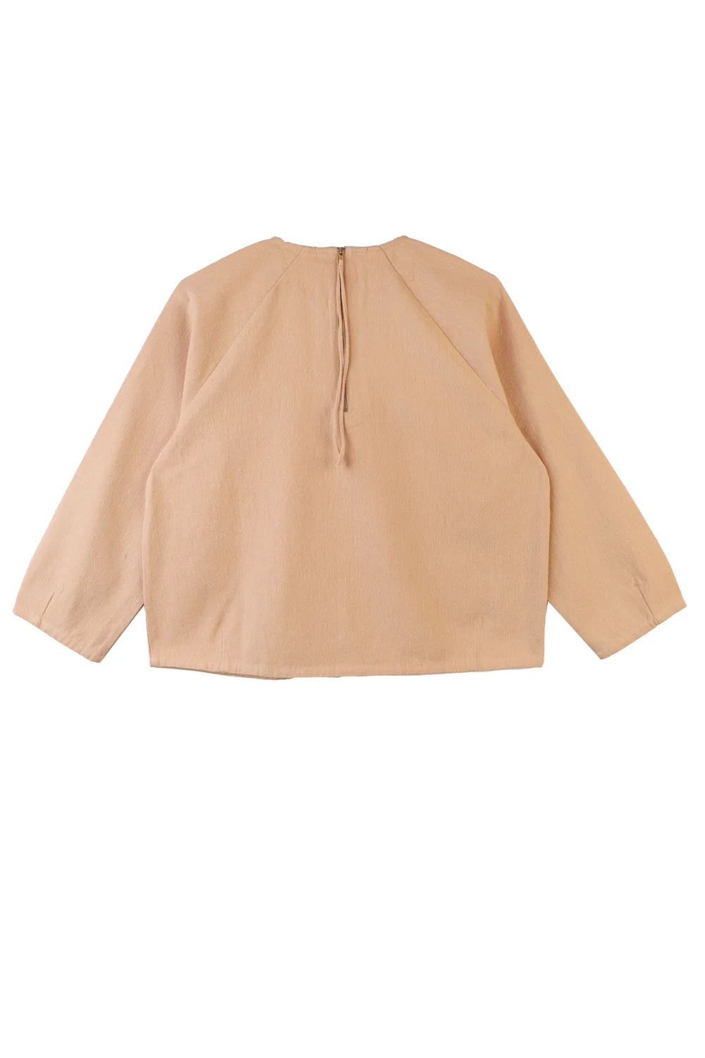 Beige blouse on a white background