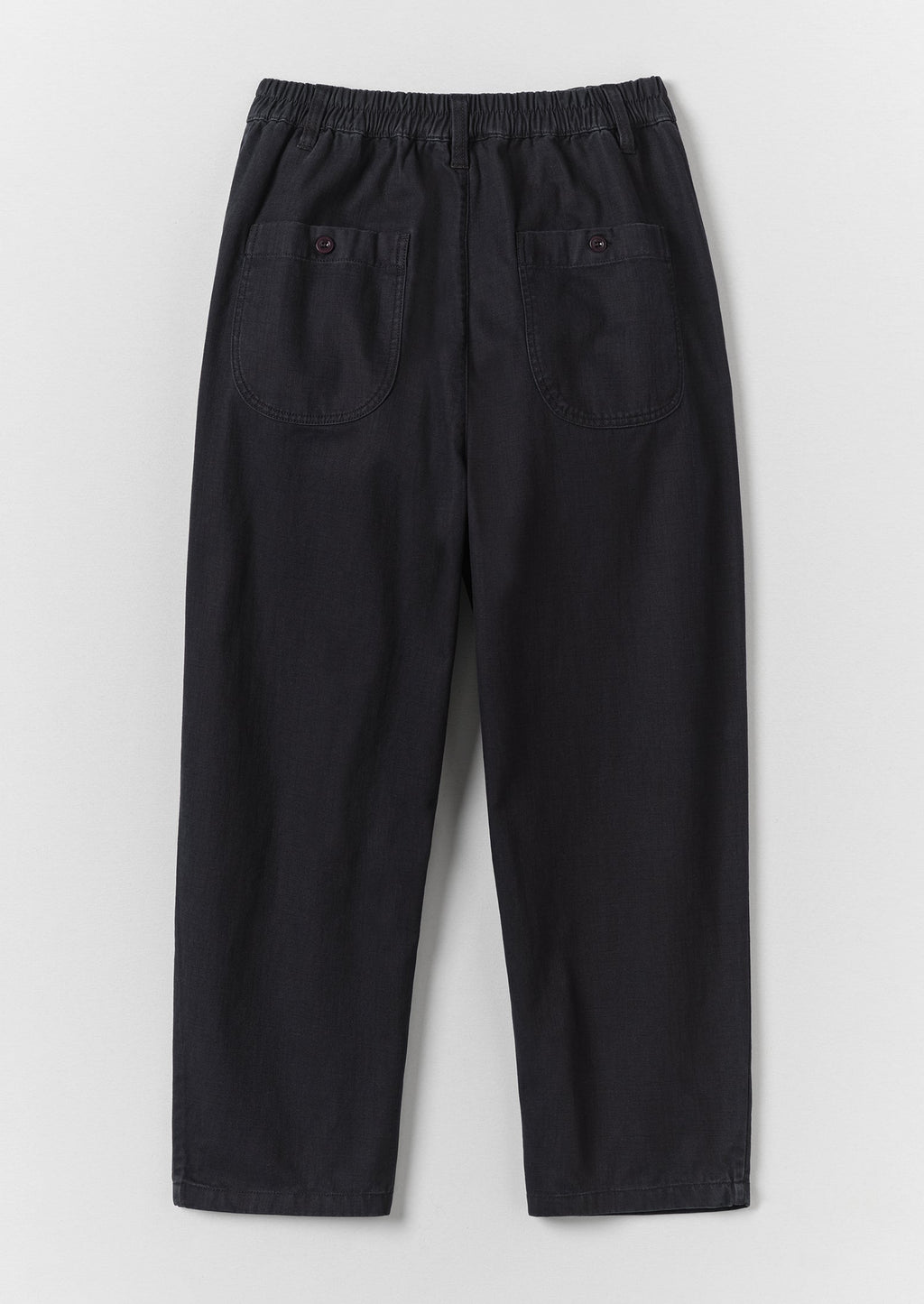 TOAST Casper Pigment Dye Cotton Trousers Blue Black