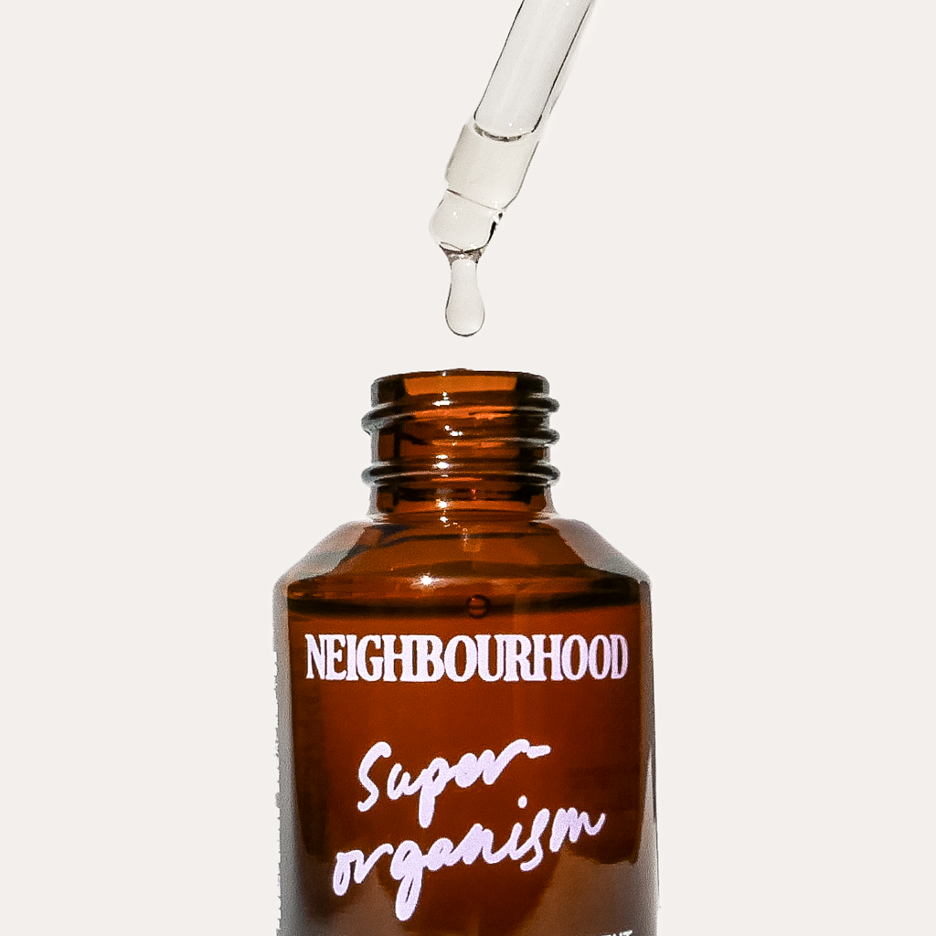 Neighbourhood Botanicals Super Organism Tonic brown bottle with dropper 