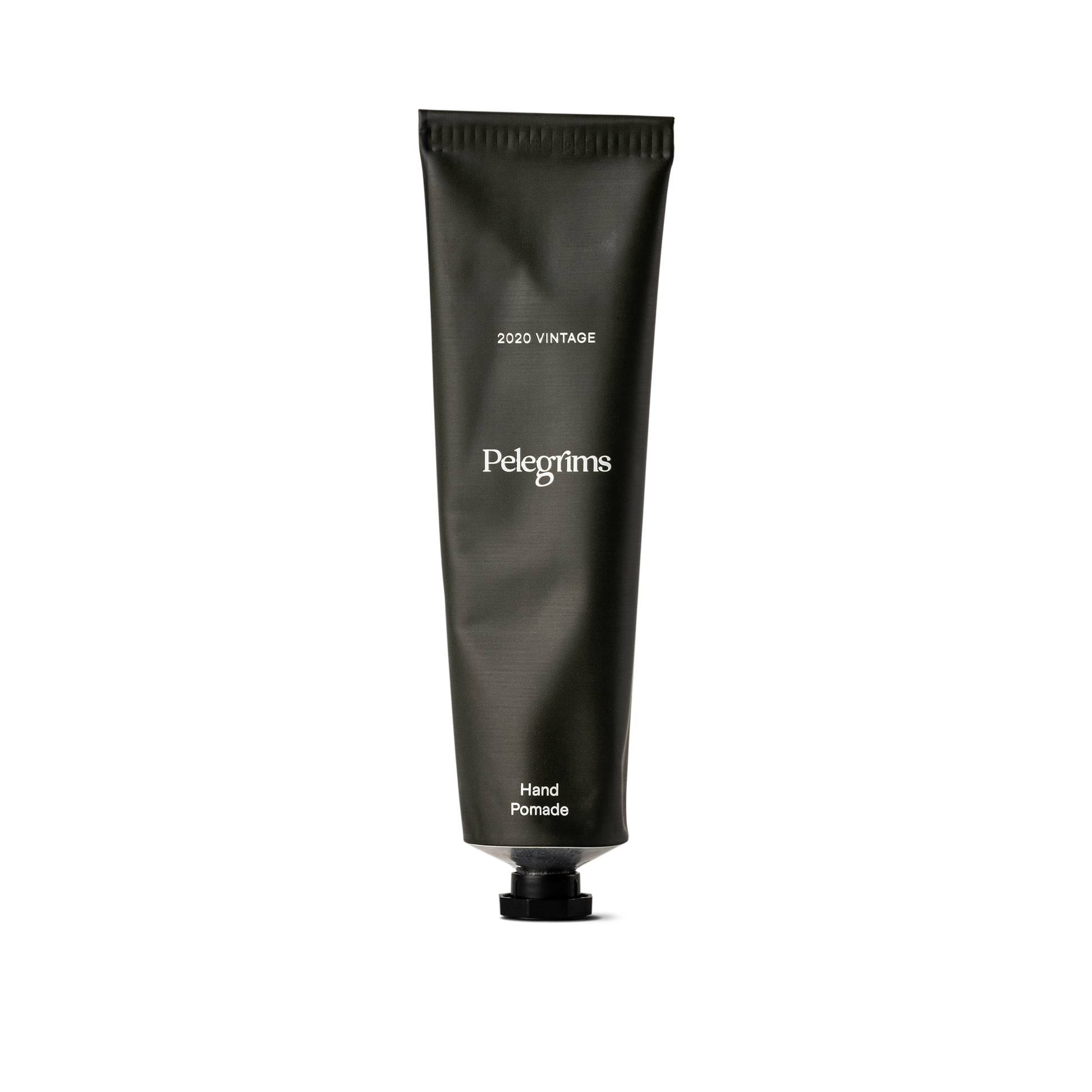 Black tube of Pelegrims Hand Pomade on a white background