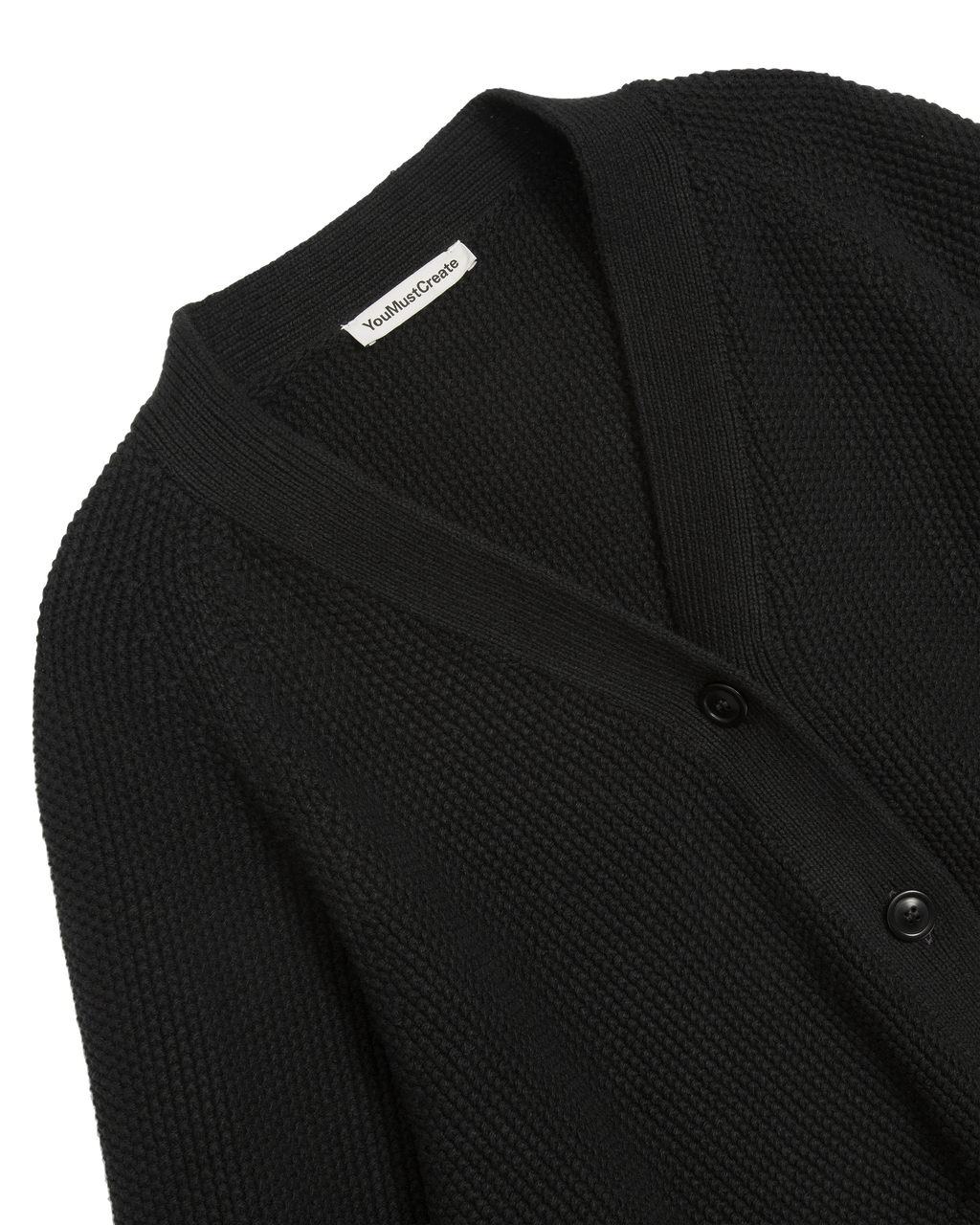 You Must Create Black Computer Cardigan