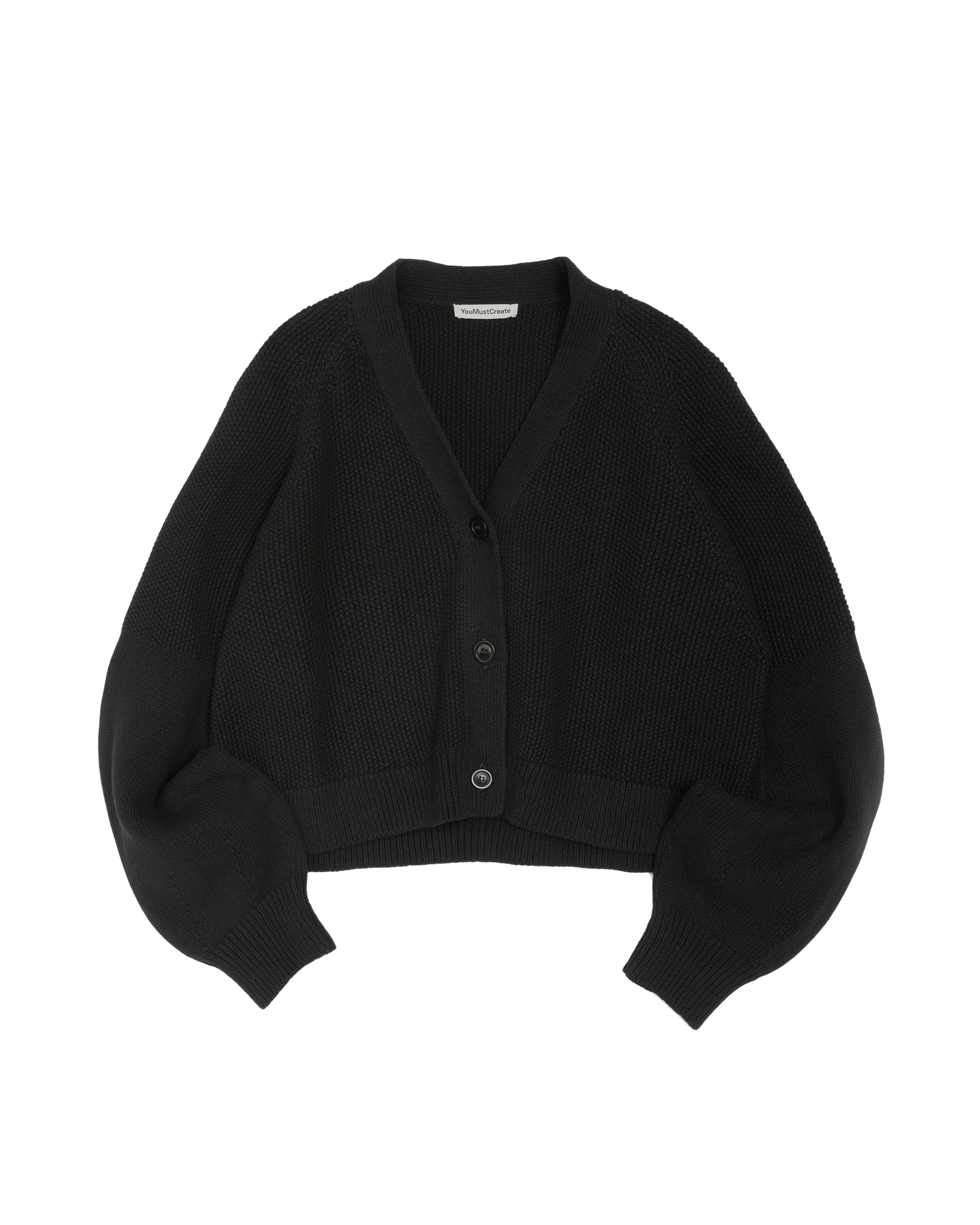 You Must Create Black Computer Cardigan