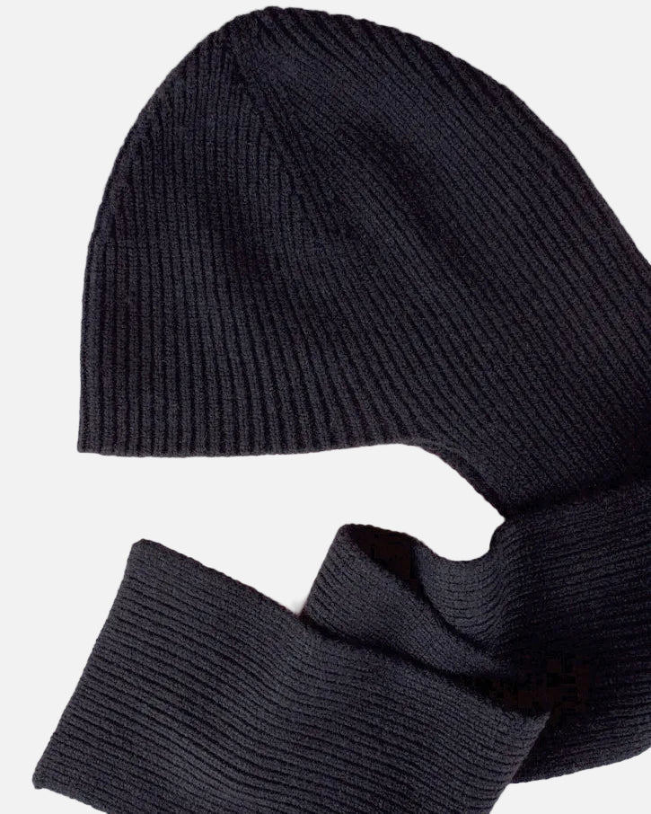 L.F.Markey Rib Scarf Beanie Black