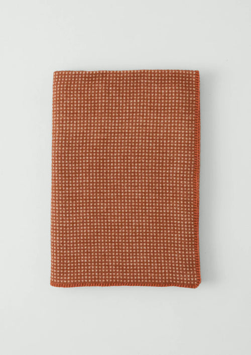 Toast Jacquard Dot Wool Blanket