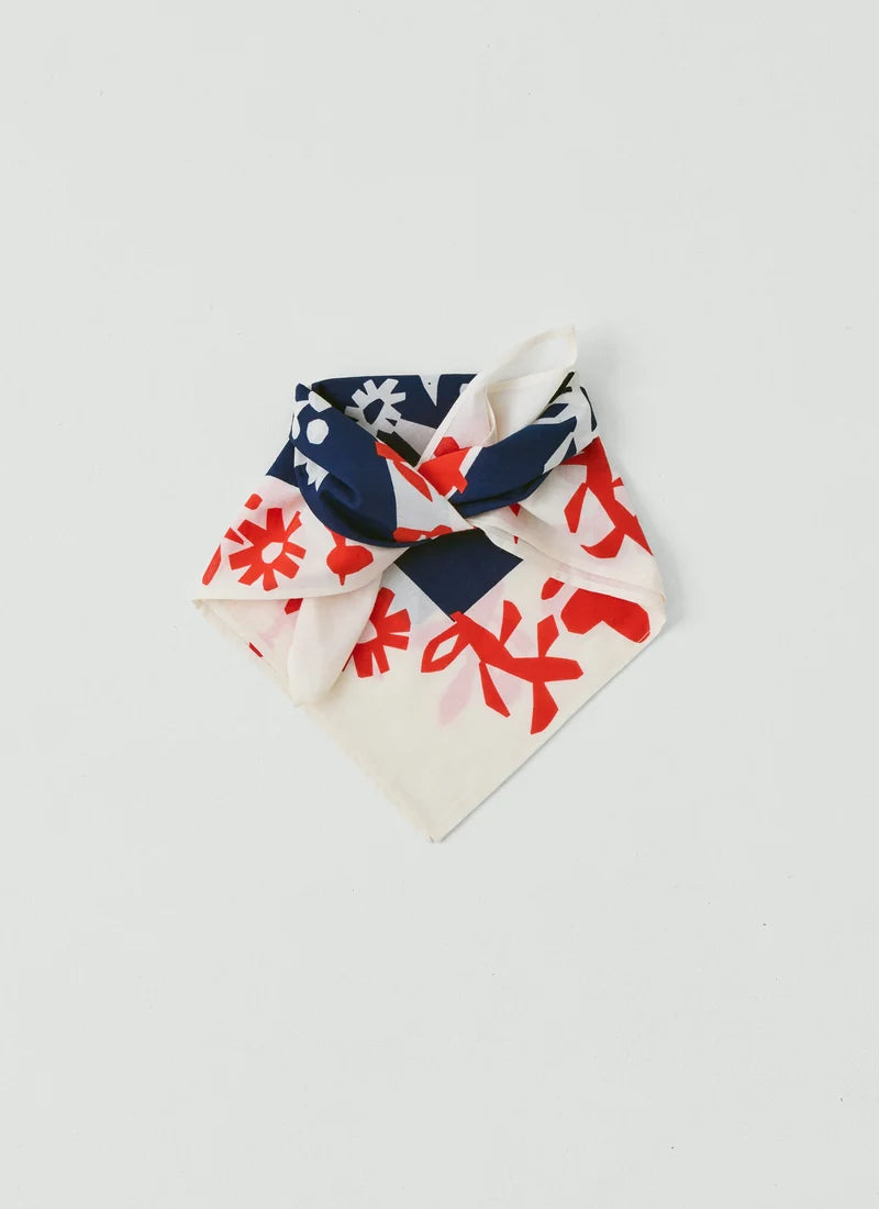 Toast Emma Carlow Tree of Life Print Cotton Bandana - Indigo Blue