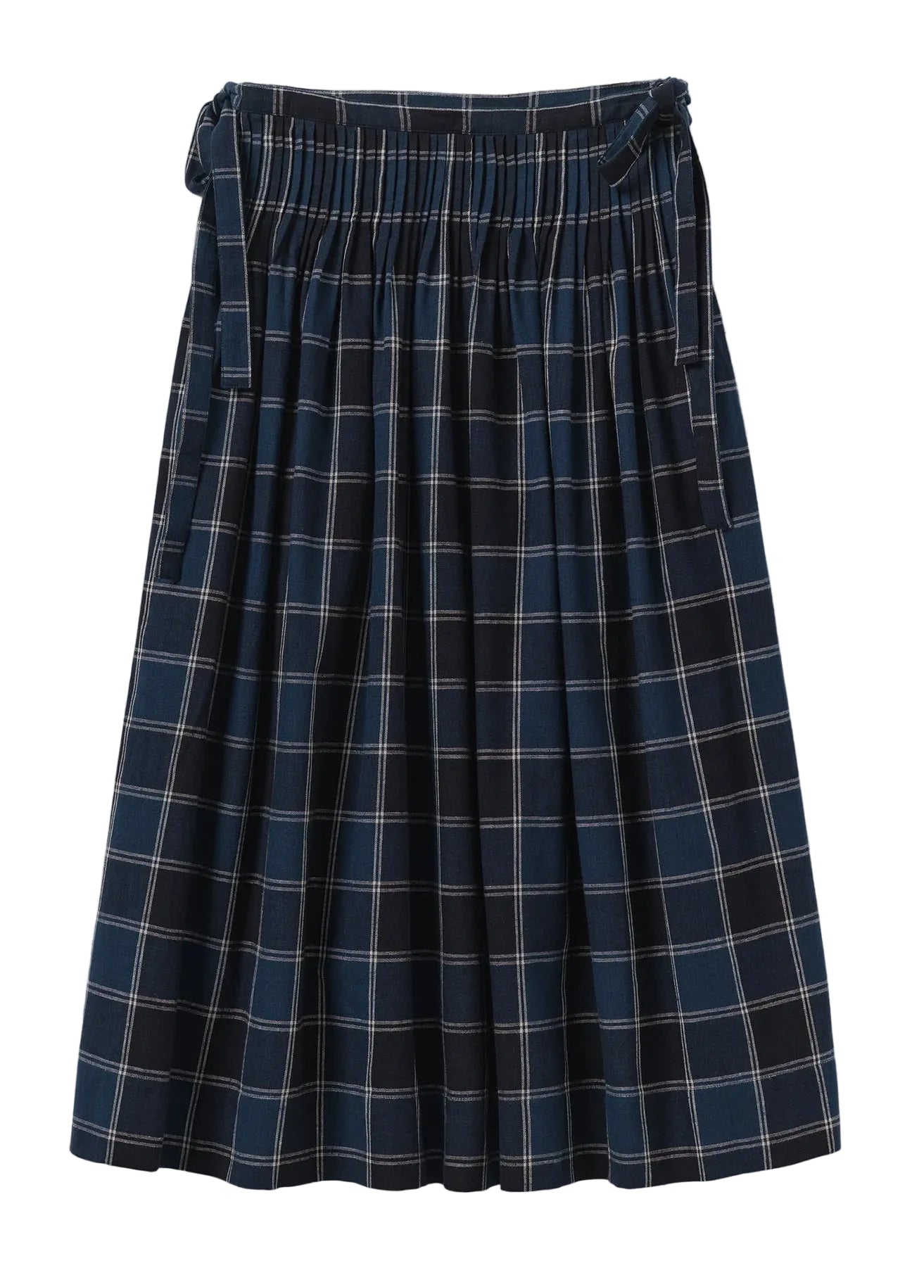 Plaid skirt on a white background