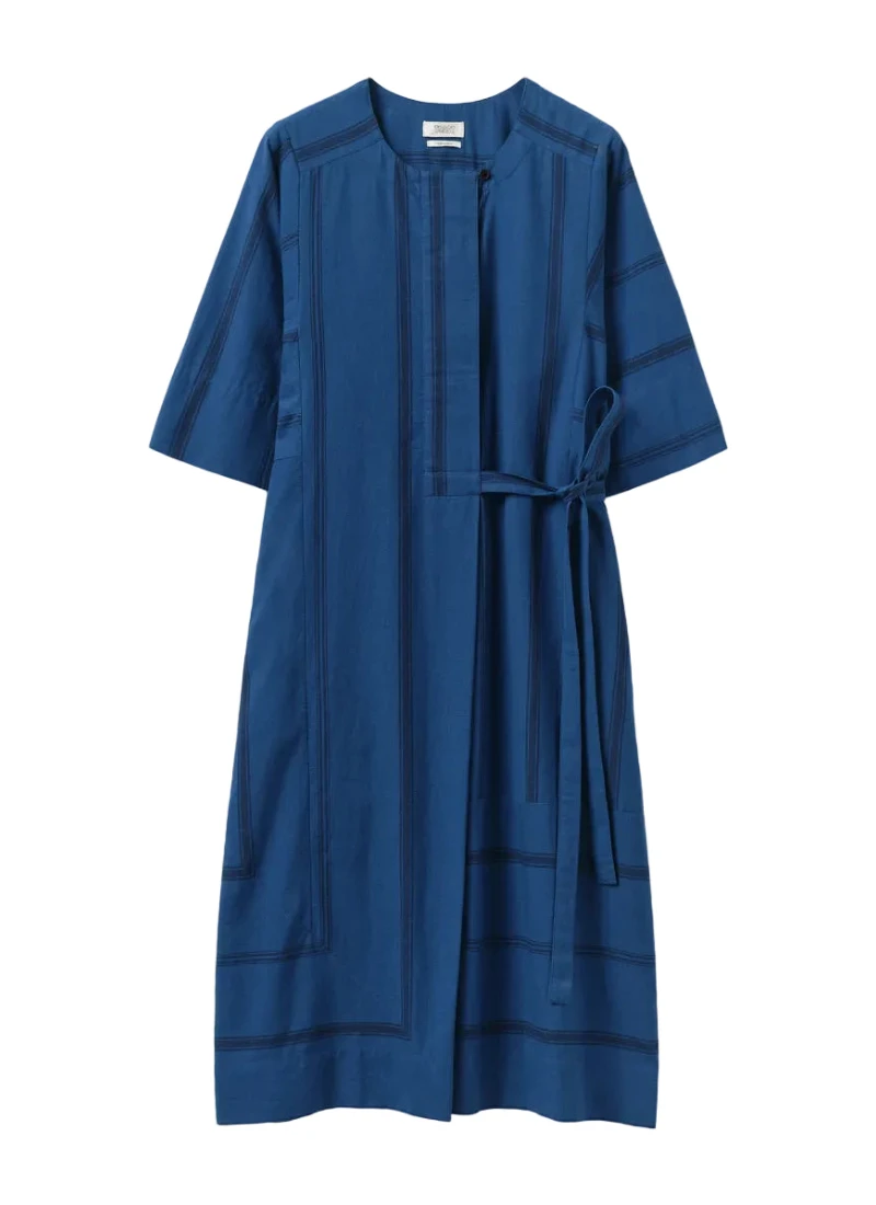 Toast blue dress on white background