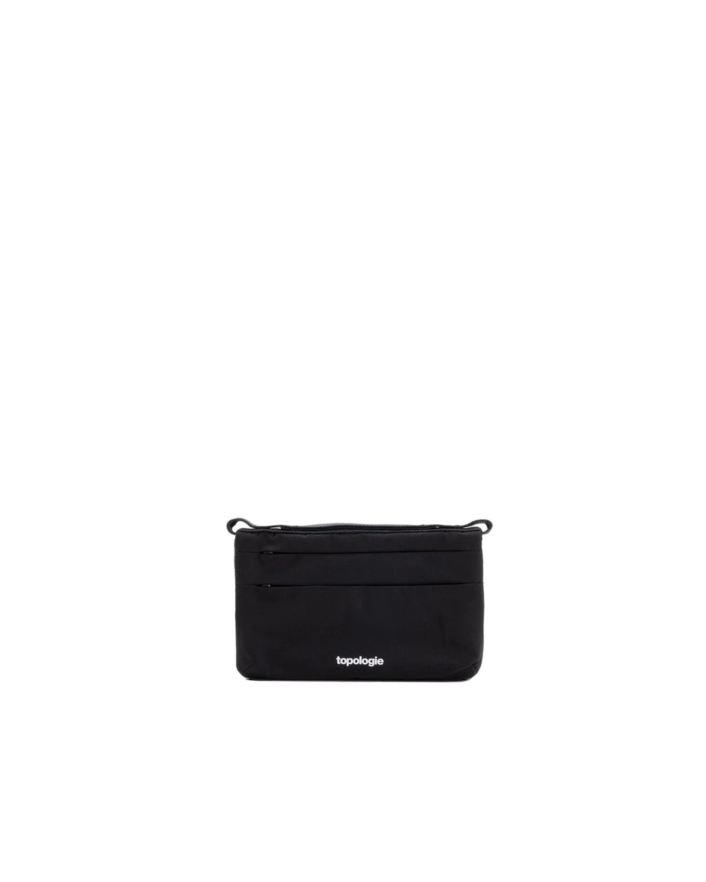 Black pouch with Topologie brand logo on a white background
