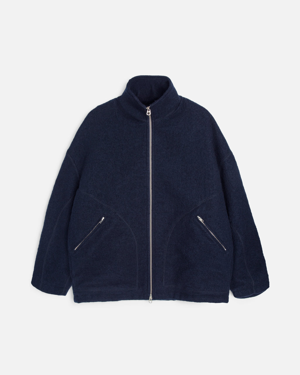 YMC Aaron Zip Jacket Navy - pack shot