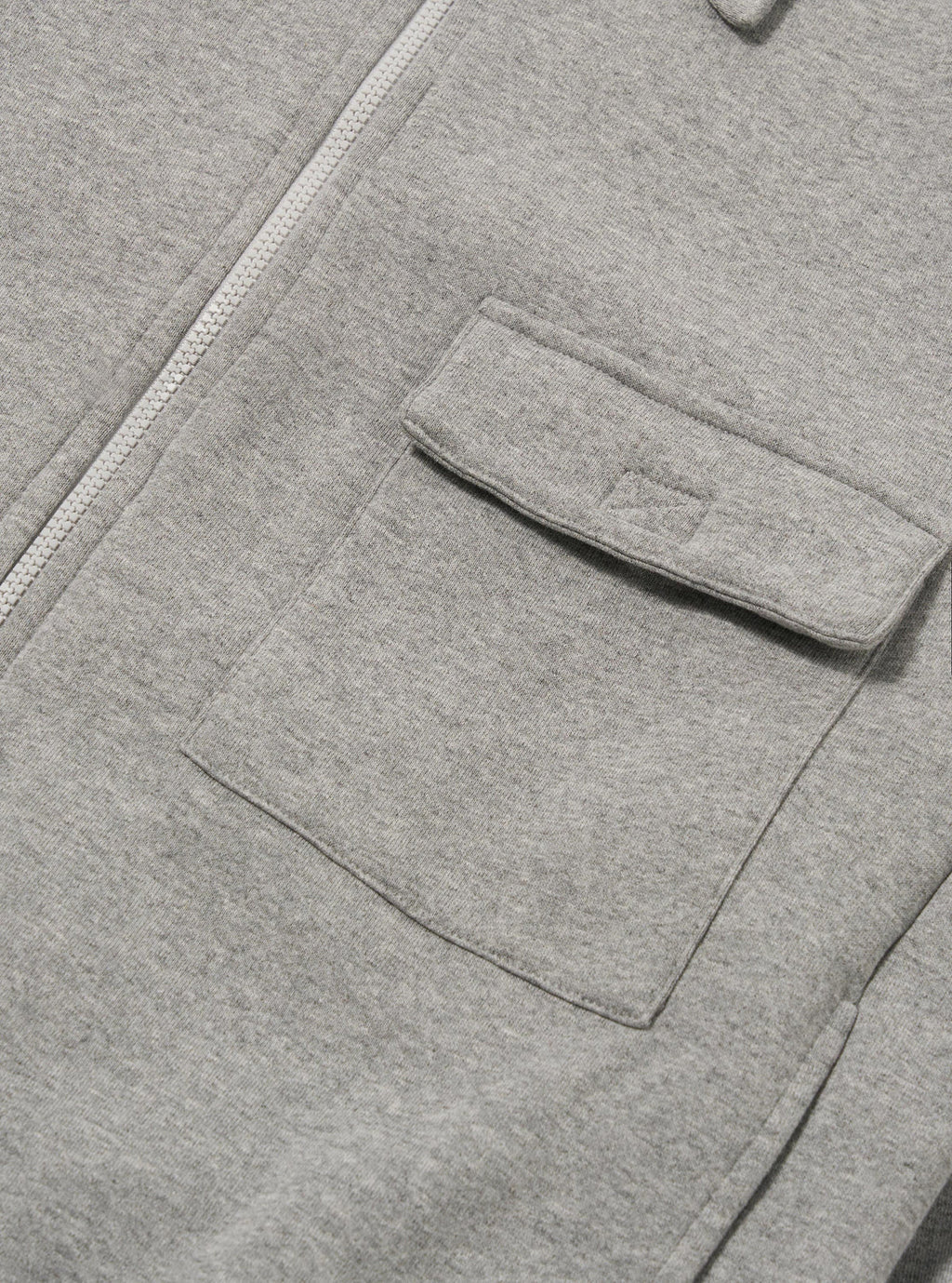 Universal Works Grey Marl Recycled Cotton Blend Jersey Tyler Jacket