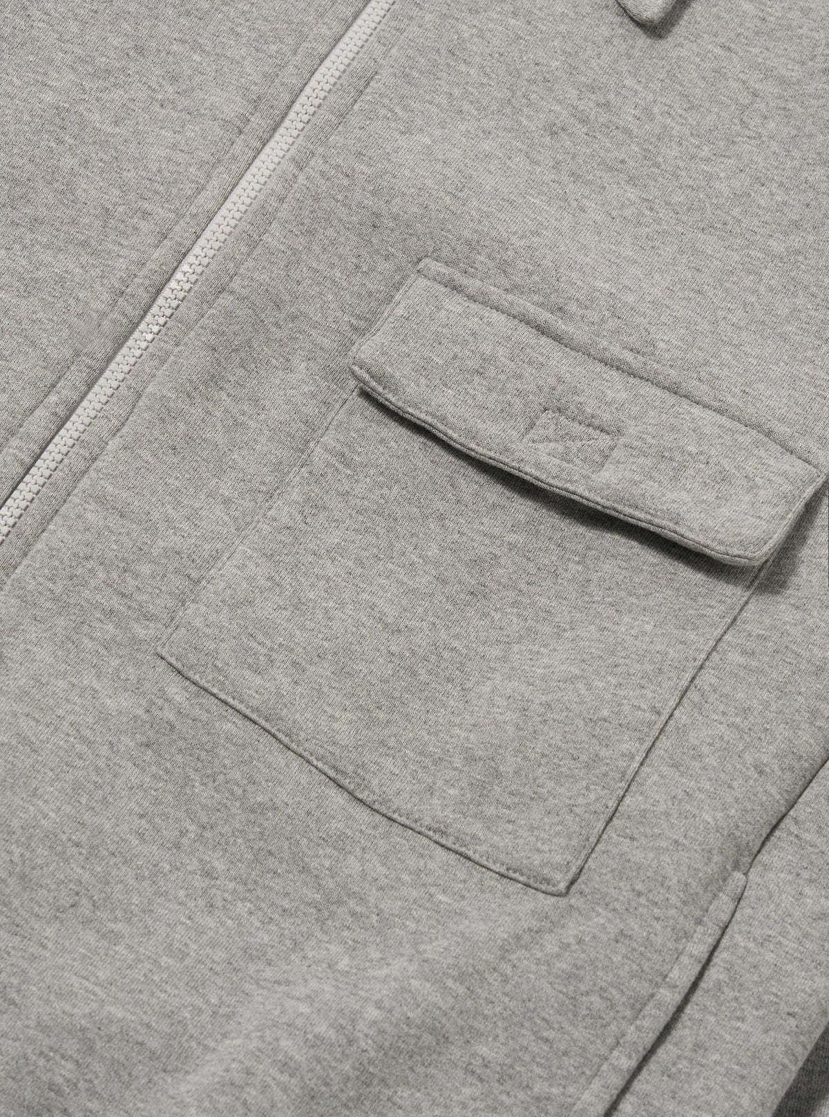Universal Works Grey Marl Recycled Cotton Blend Jersey Tyler Jacket