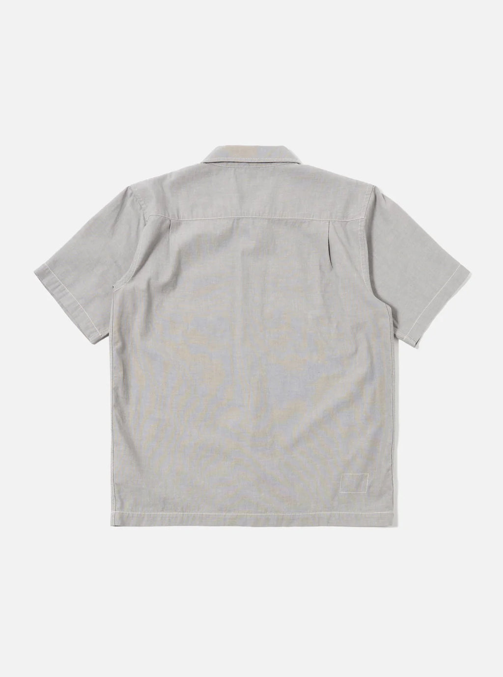 Light gray short-sleeve shirt on a white background