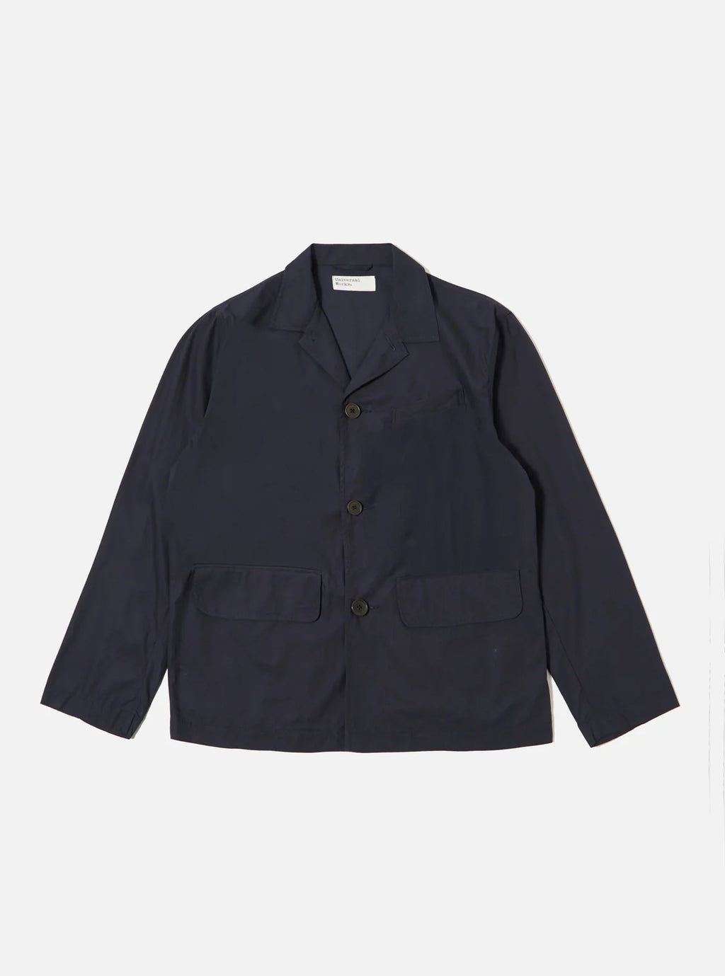 Navy jacket on a light gray background