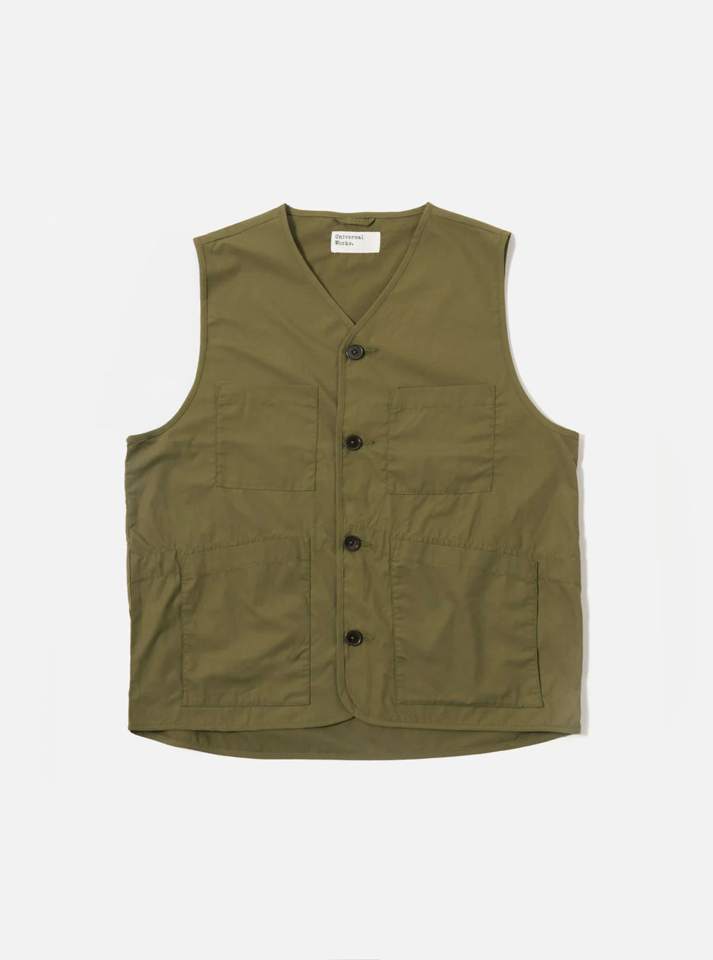 Universal Works Olive Recycled Polytech City Waistcoat