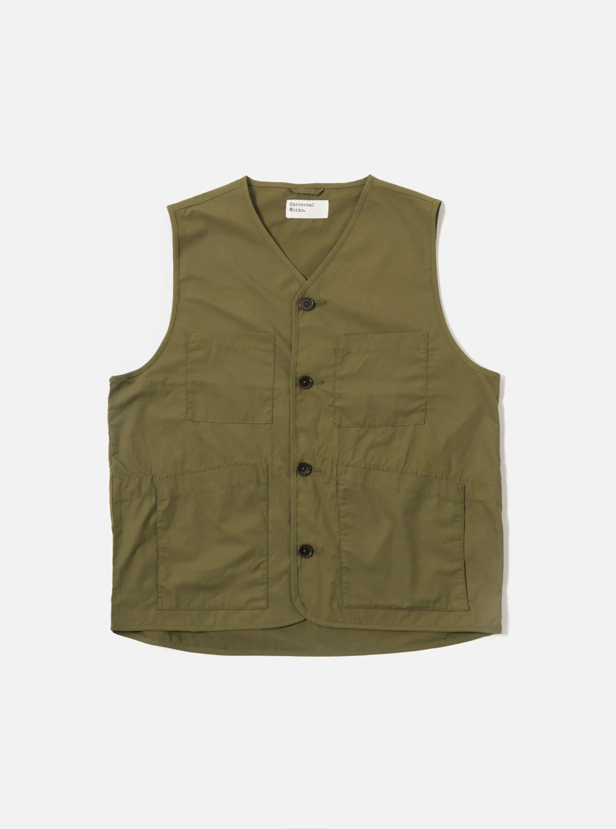 Universal Works Olive Recycled Polytech City Waistcoat