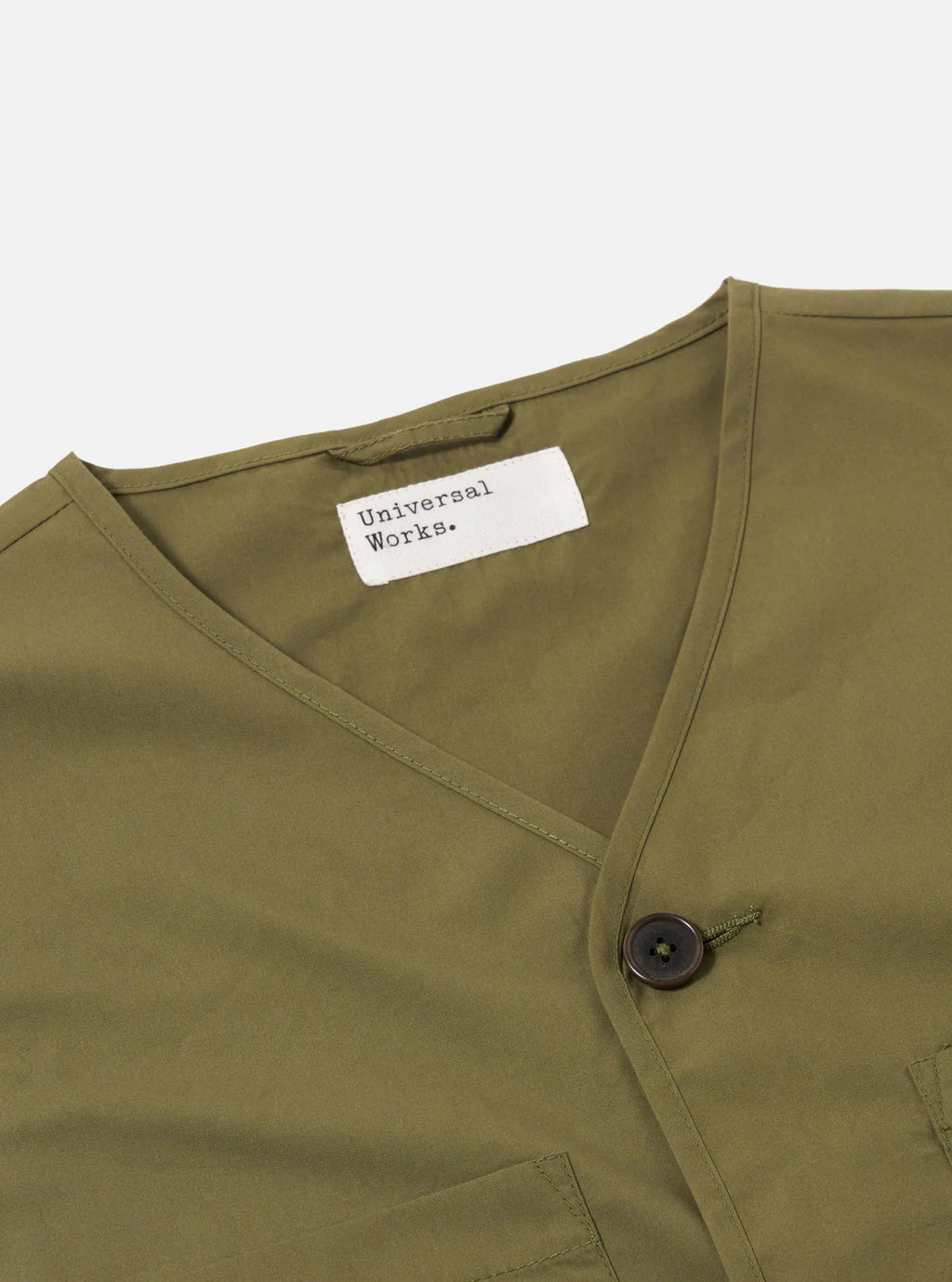 Universal Works Olive Recycled Polytech City Waistcoat