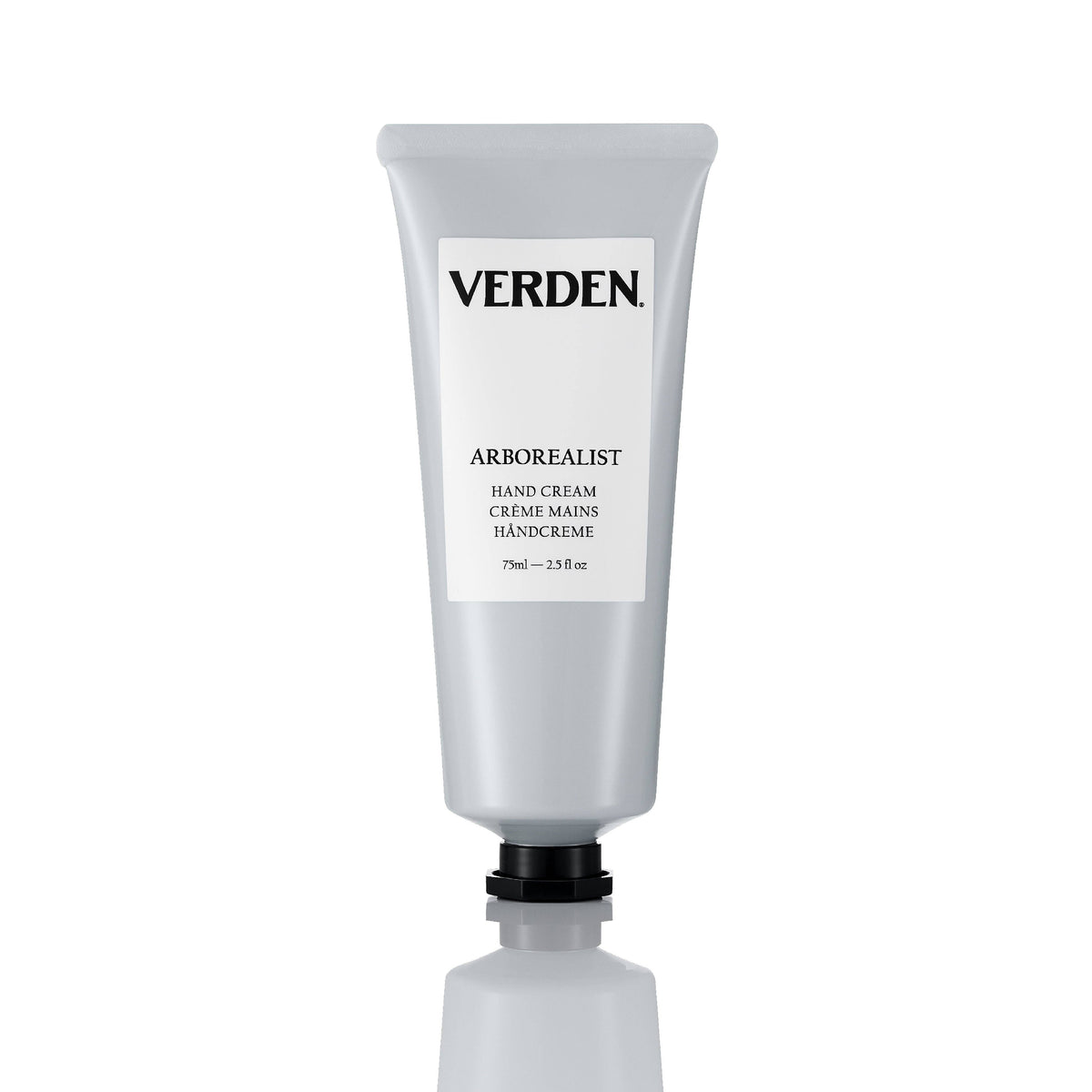 Hand cream tube labeled 'VERDEN' on a white background