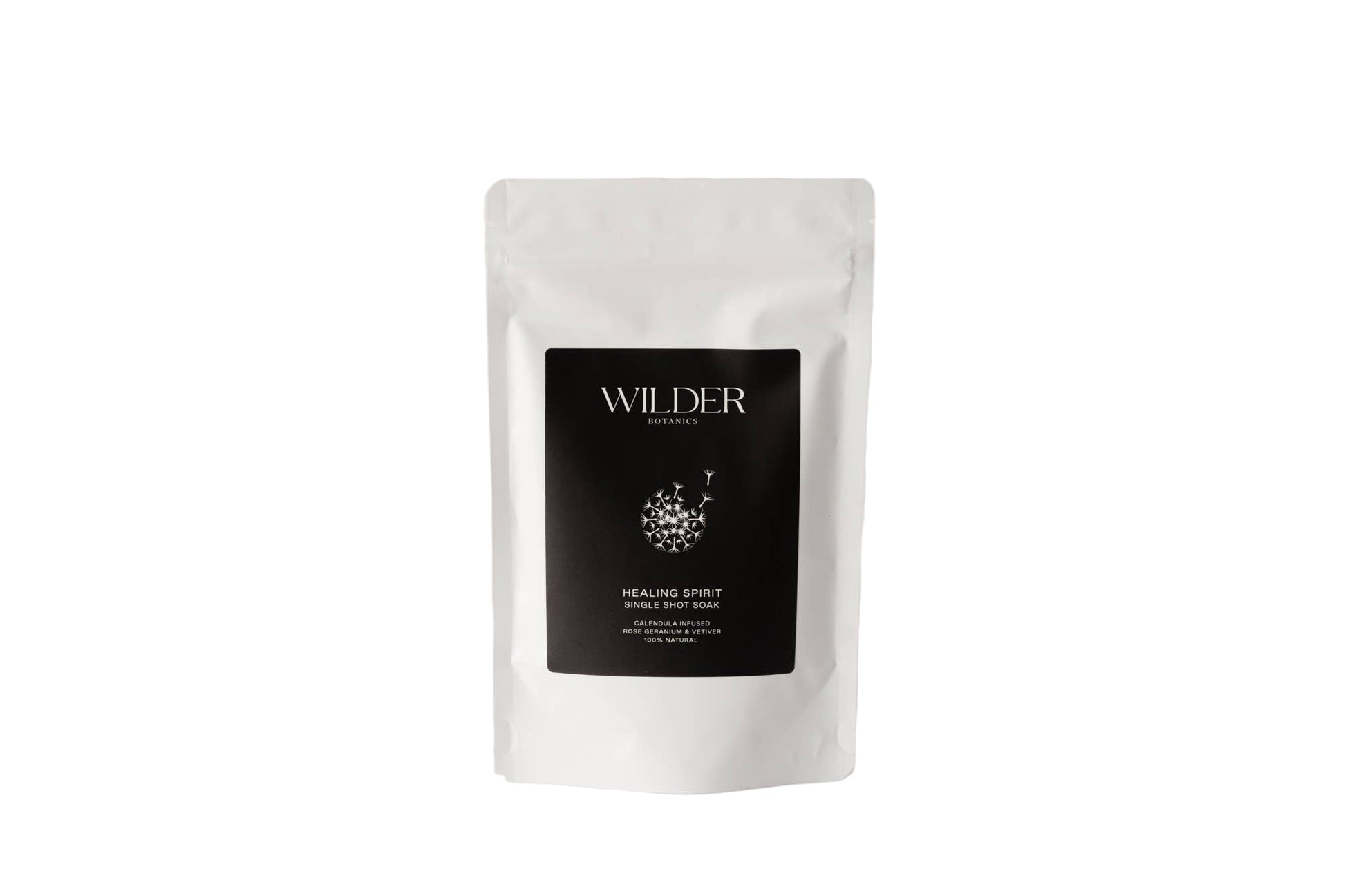 White packaging of Wilder Botanics on a white background