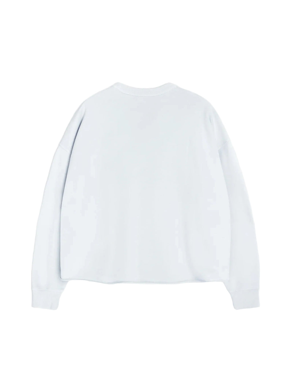 Light blue/grey sweatshirt on a light grey background