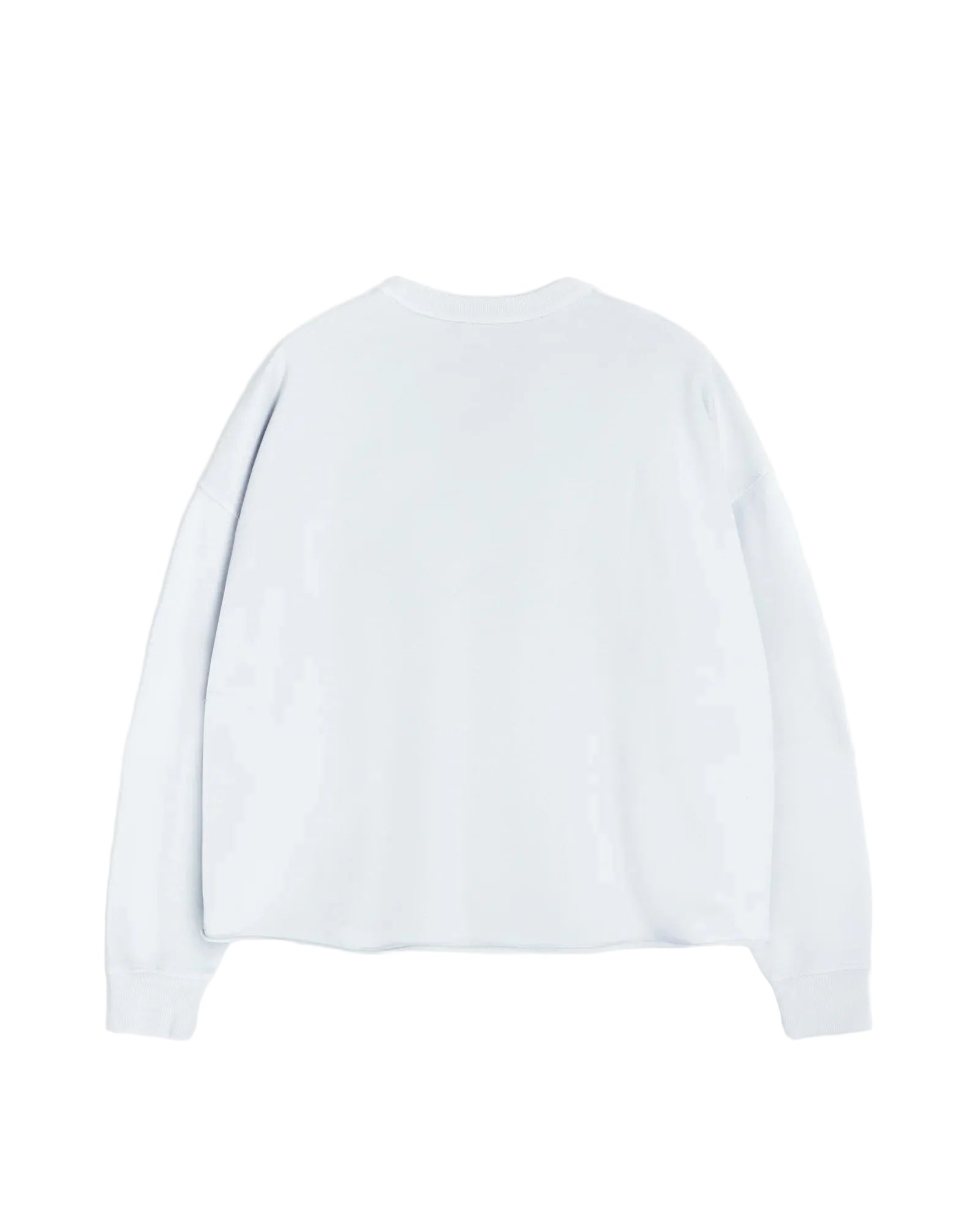Light blue/grey sweatshirt on a light grey background