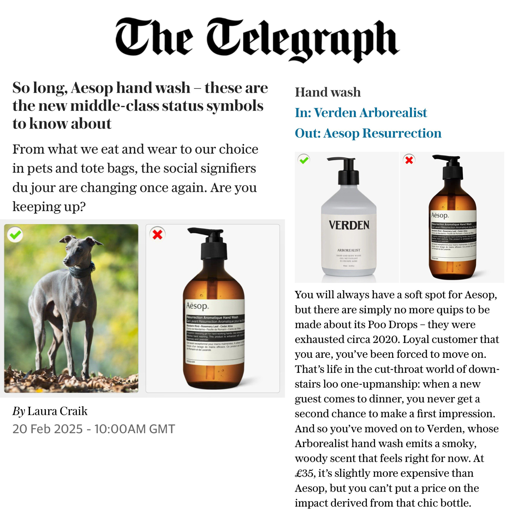 Verden Arborealist Hand and Body wash