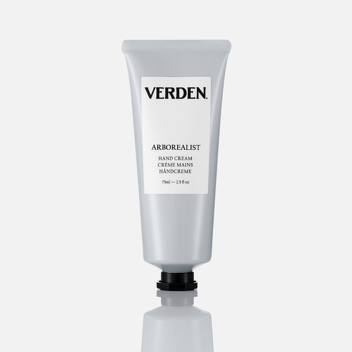 Hand cream tube labeled 'VERDEN' on a white background
