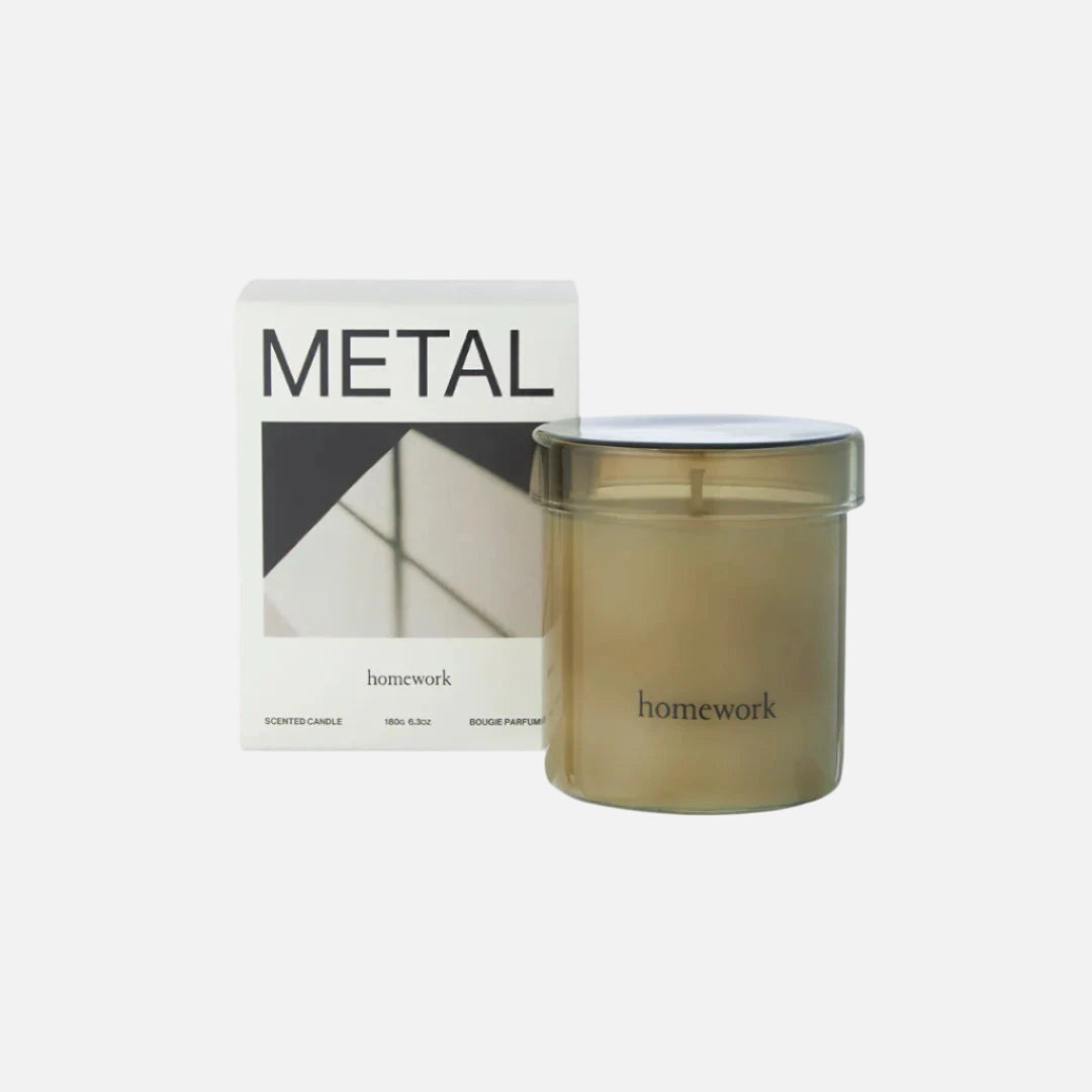 Homework candle on white background