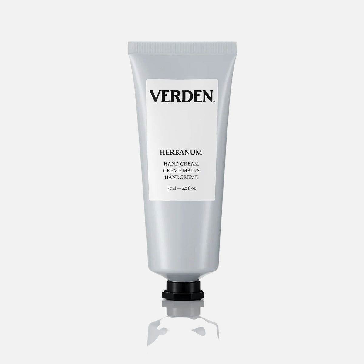 Hand cream tube labeled 'VERDEN' on a white background