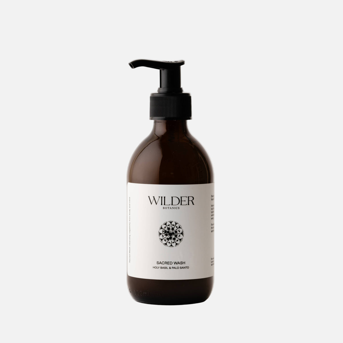 Brown bottle with pump and 'Wilder' label on a white background