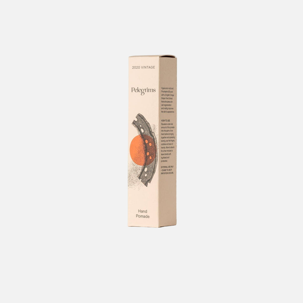 Product packaging box with 'Pelegrims' branding on a white background