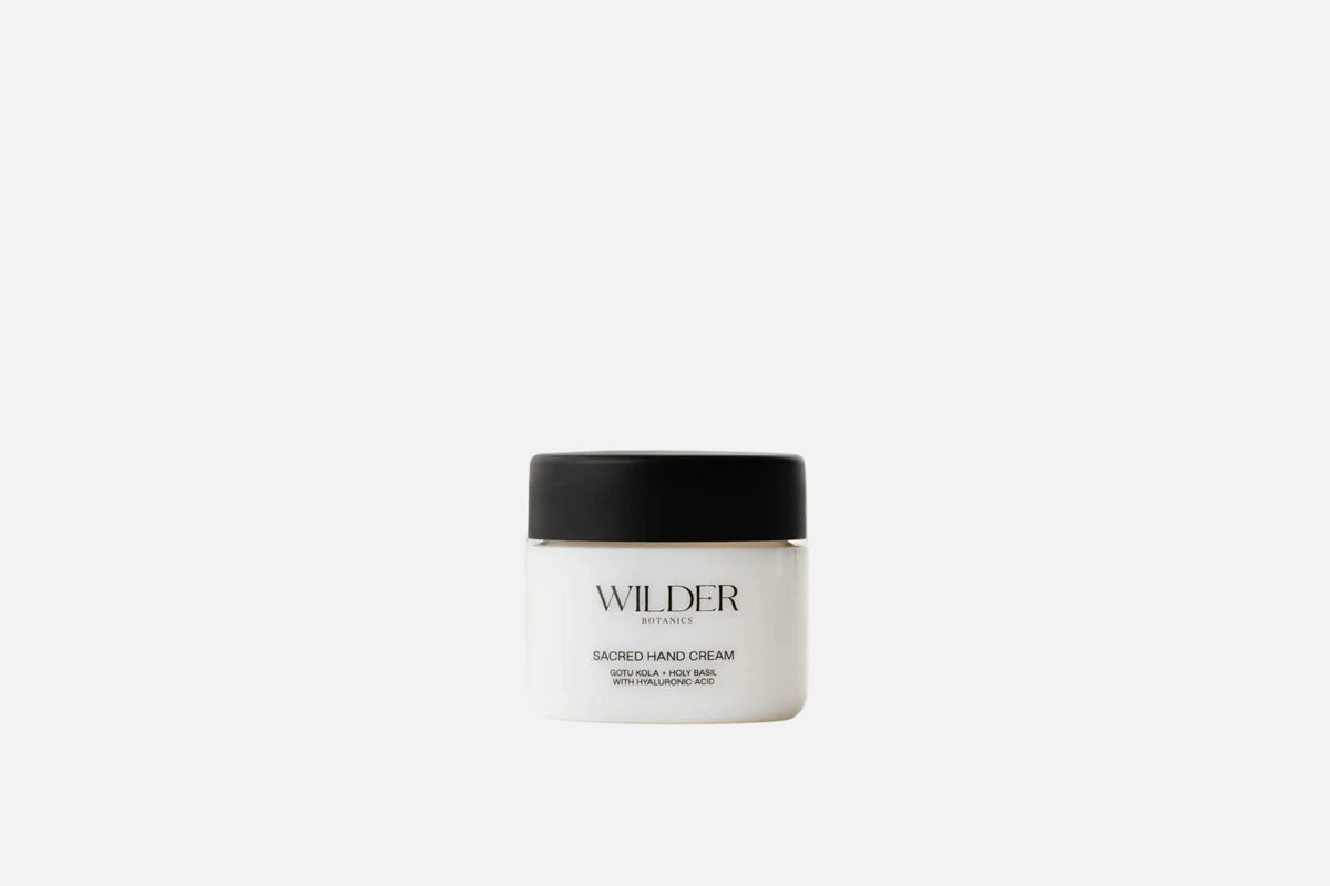 Wilder Botanics Scared Hand Cream  jar on a white background